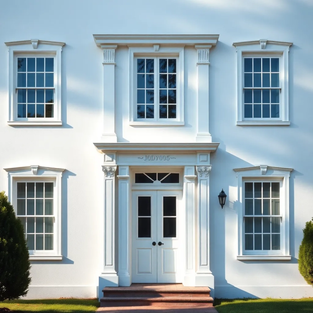 Białą elewacja domu