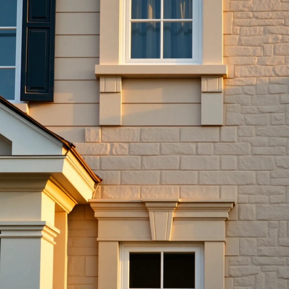 Bonie na elewacji domu