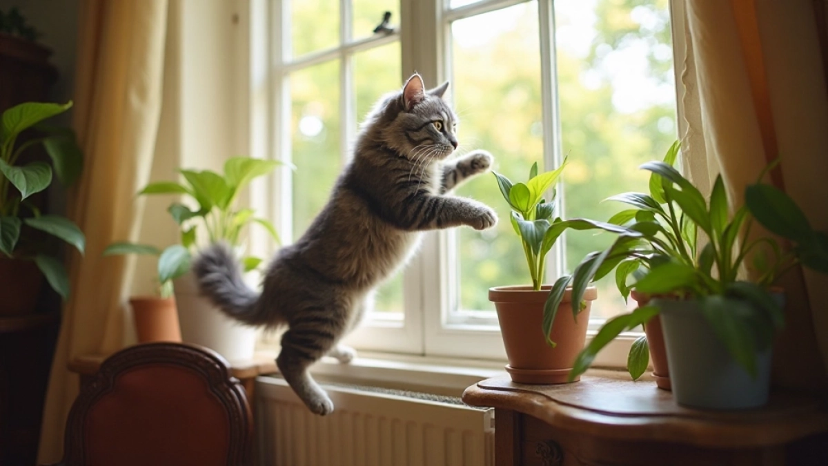 co zrobić żeby kot nie wchodził na parapet