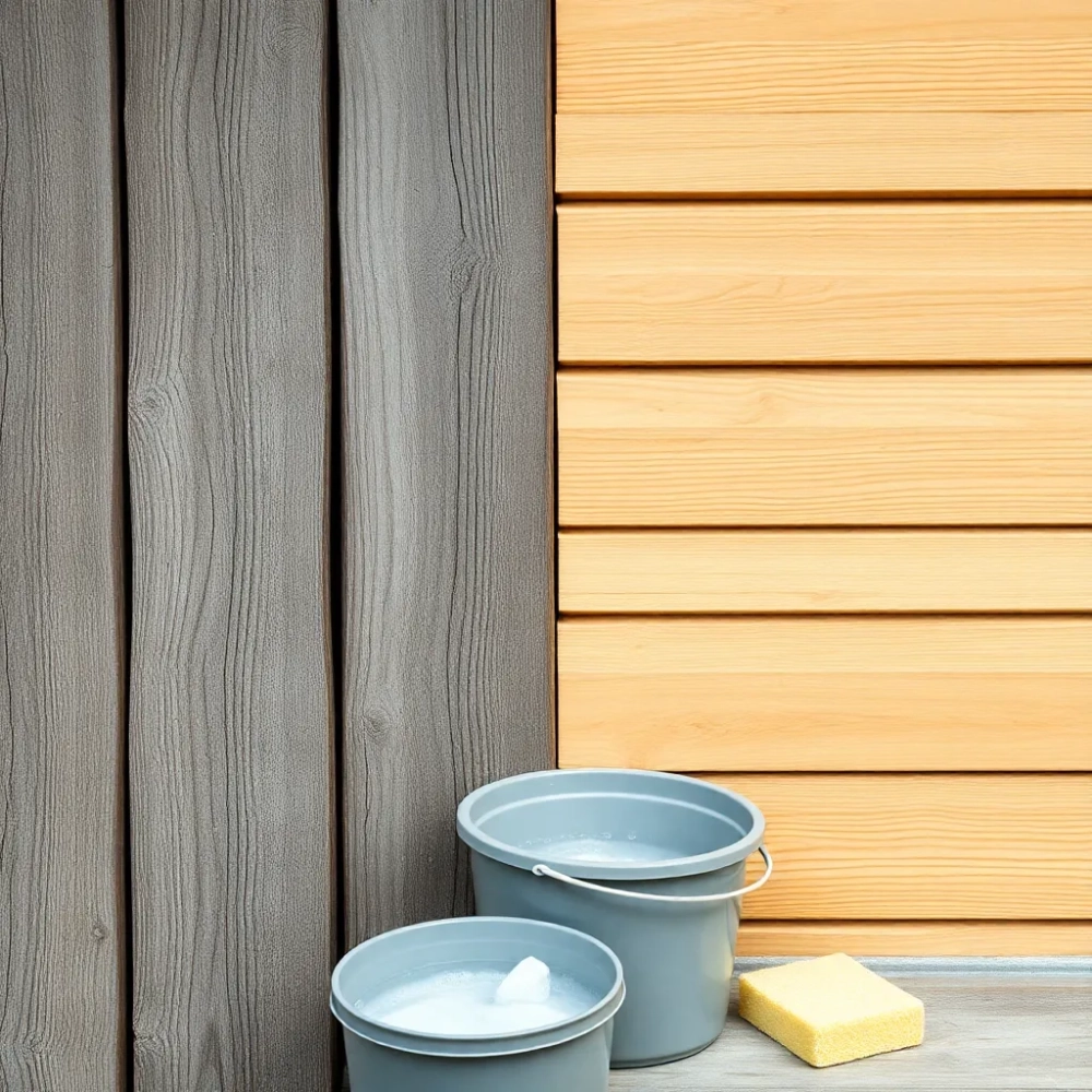 Czyszczenie drewnianej elewacji