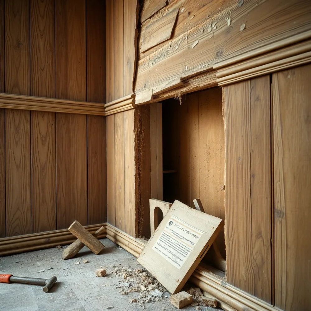 Demontaż boazerii cena