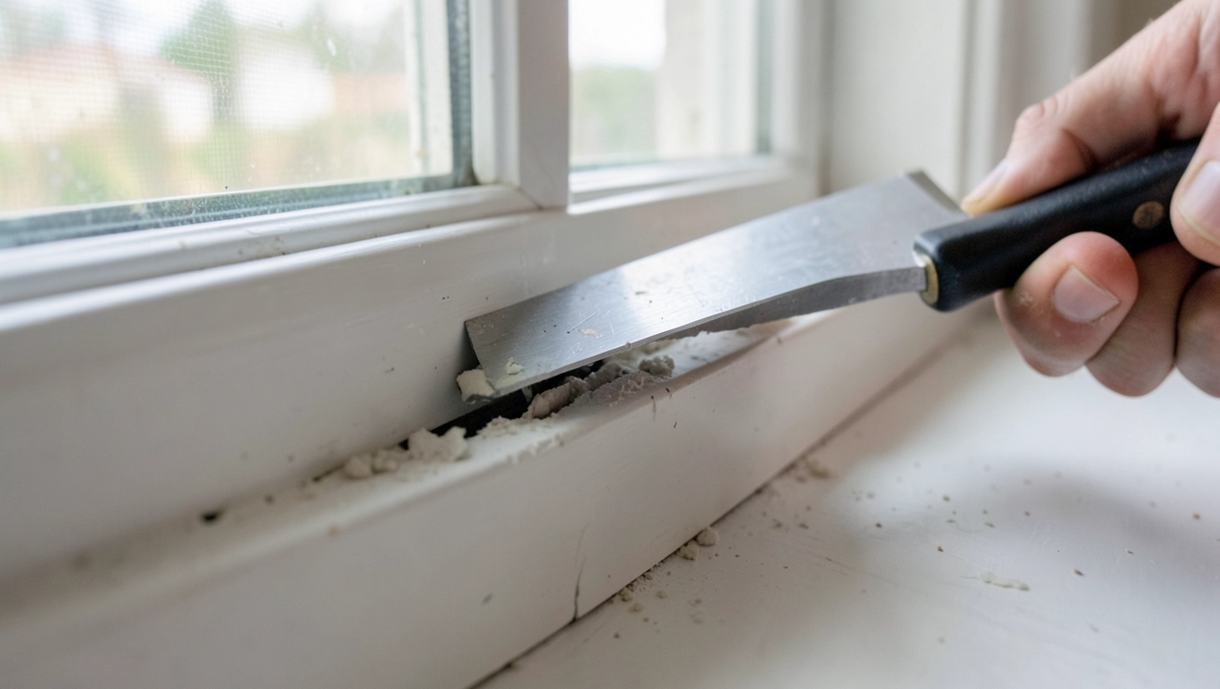 Demontaż listew przy parapecie