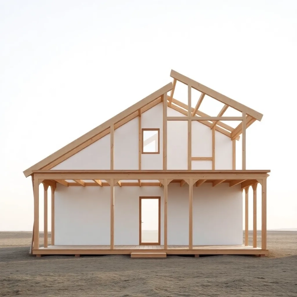 Dom szkieletowy elewacja