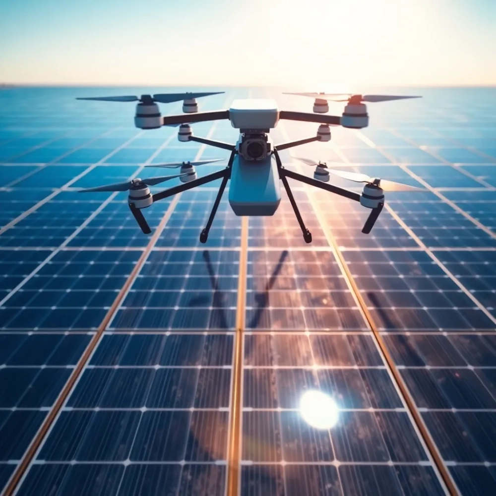 Dron do mycia paneli fotowoltaicznych
