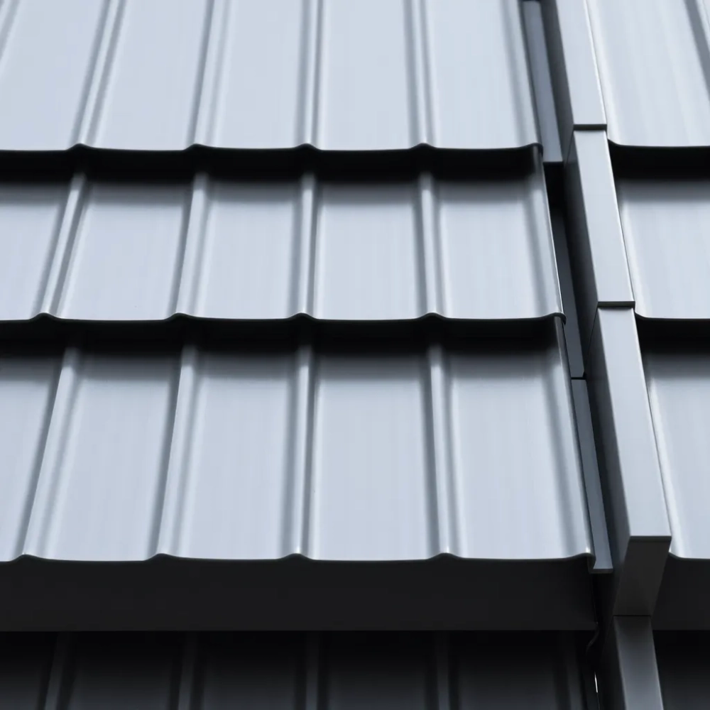 Elewacja z blachy na rąbek przekrój