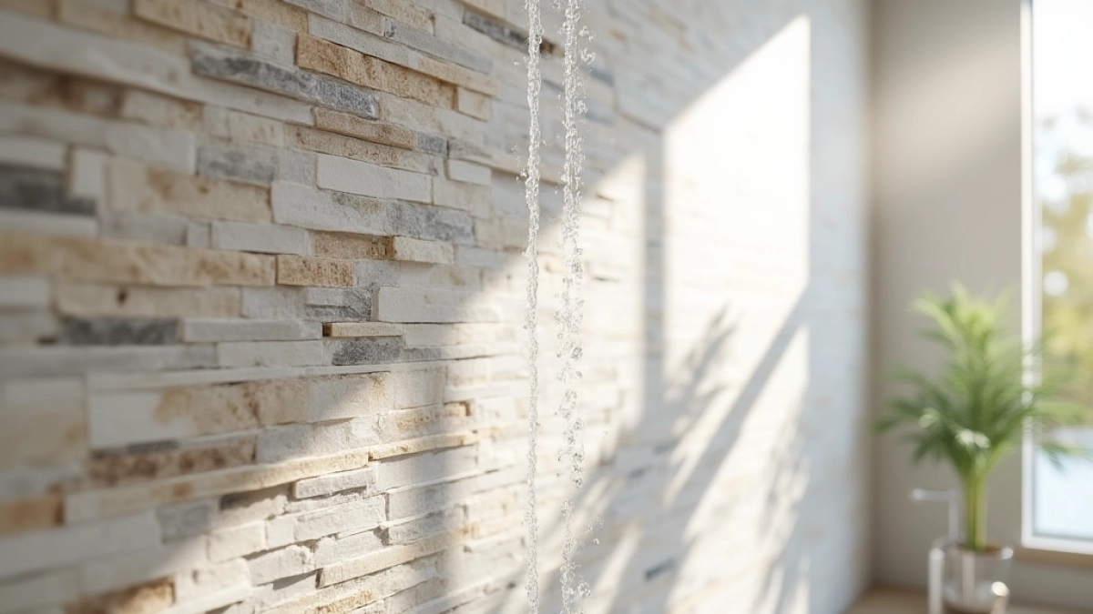 Fornir kamienny pod prysznic