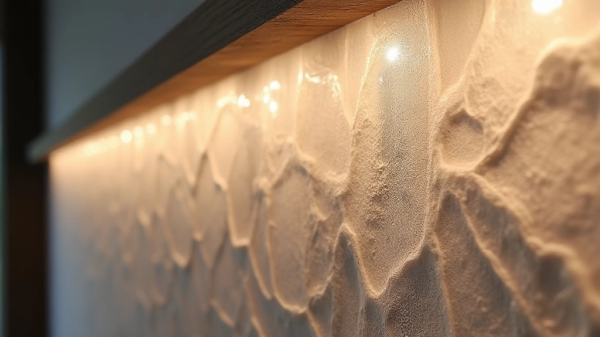 Fornir kamienny transparentny montaż