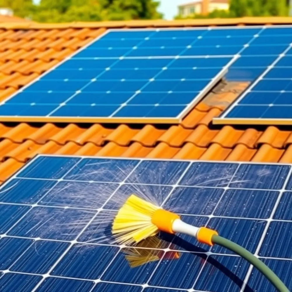 Jak myć panele fotowoltaiczne na dachu