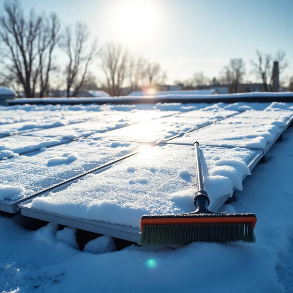 Jak pozbyc się śniegu z paneli
