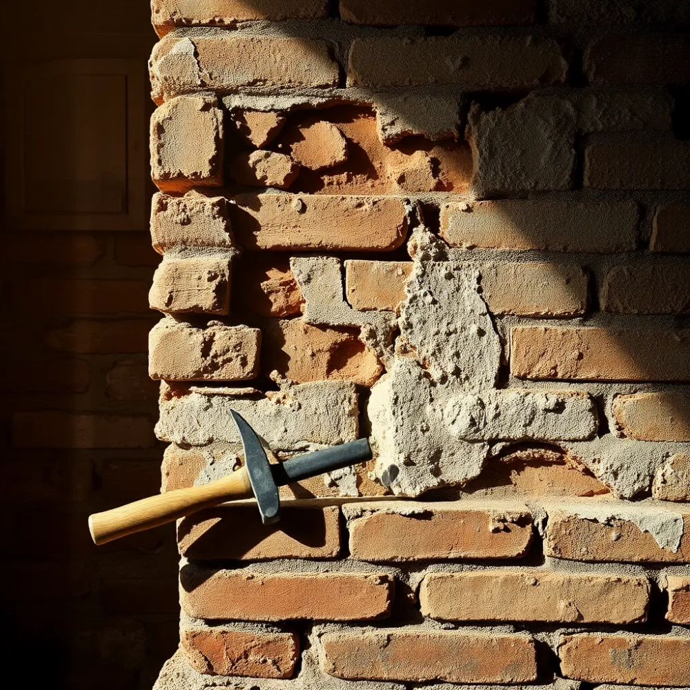 Jak usunąć stary tynk z cegły