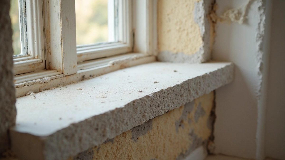 jak zamontować parapet wewnętrzny kamienny