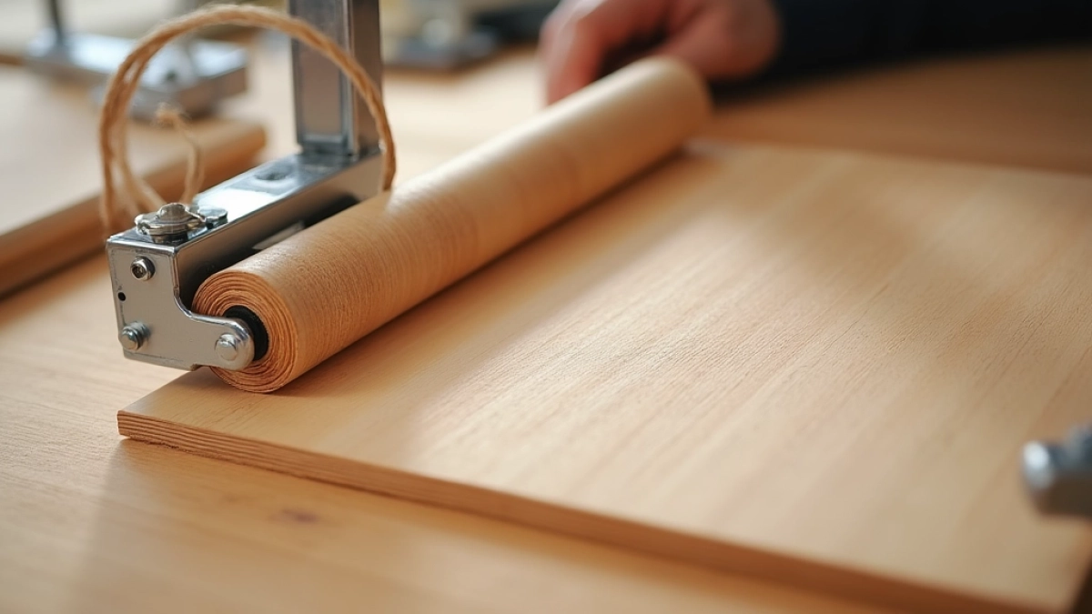 Klejenie forniru klejem kontaktowym