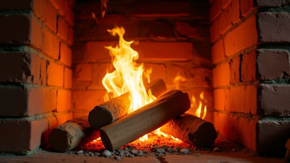 Kominek z cegły klinkierowej