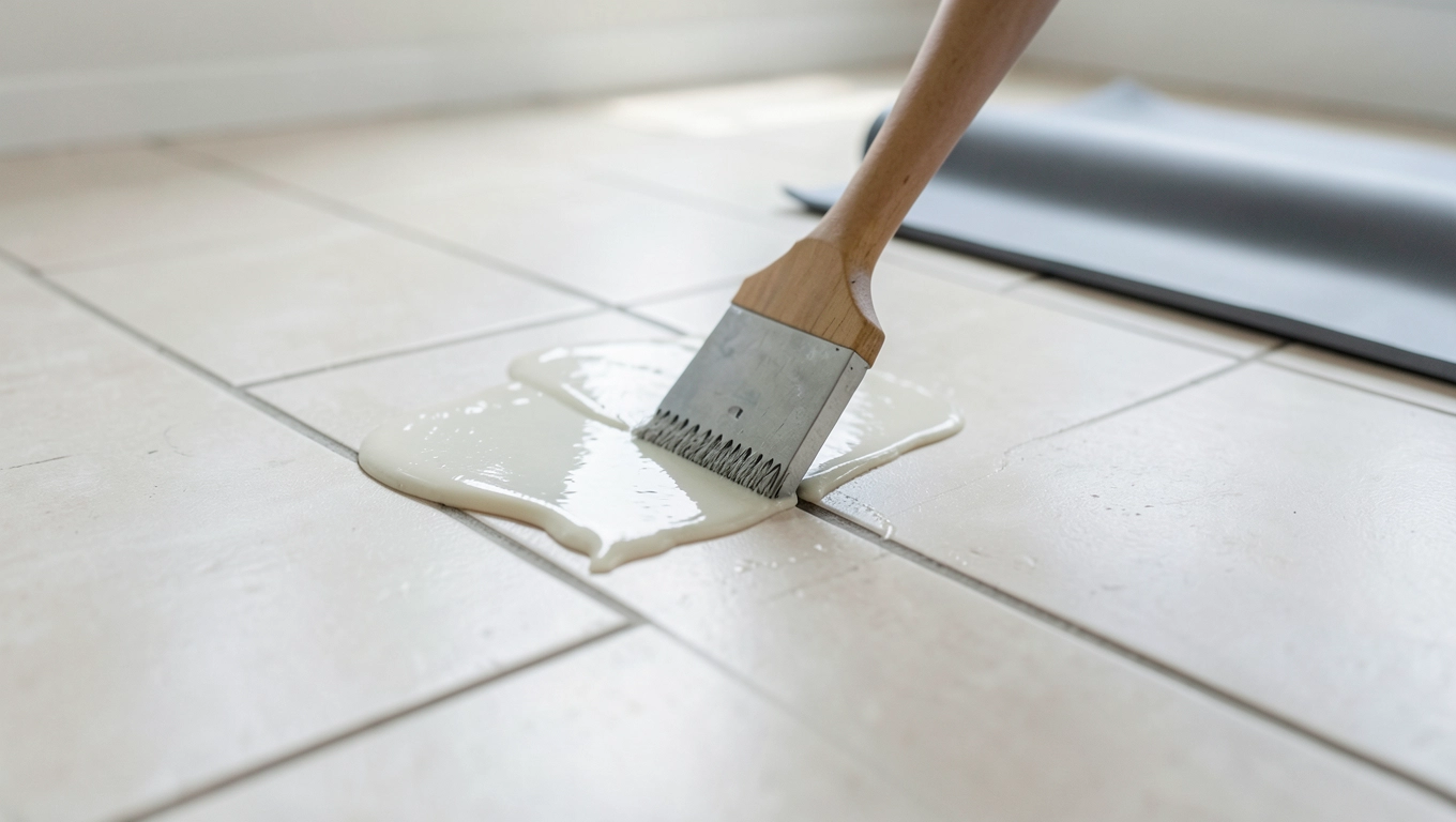 Kroki klejenia PCV na płytkach