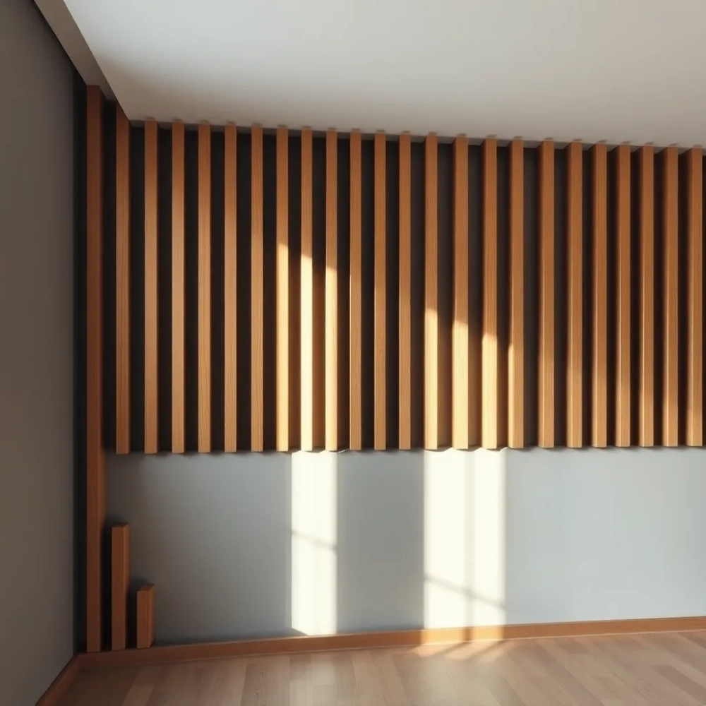 Lamele do połowy ściany