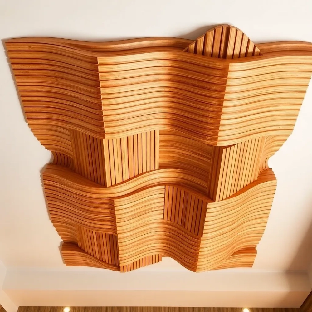 Lamele na suficie aranżację