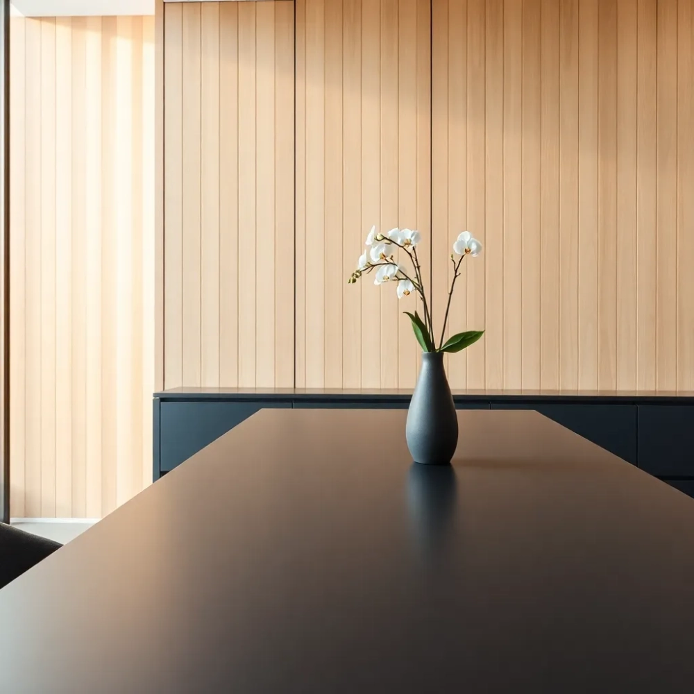 Lamele w kuchni przy stole