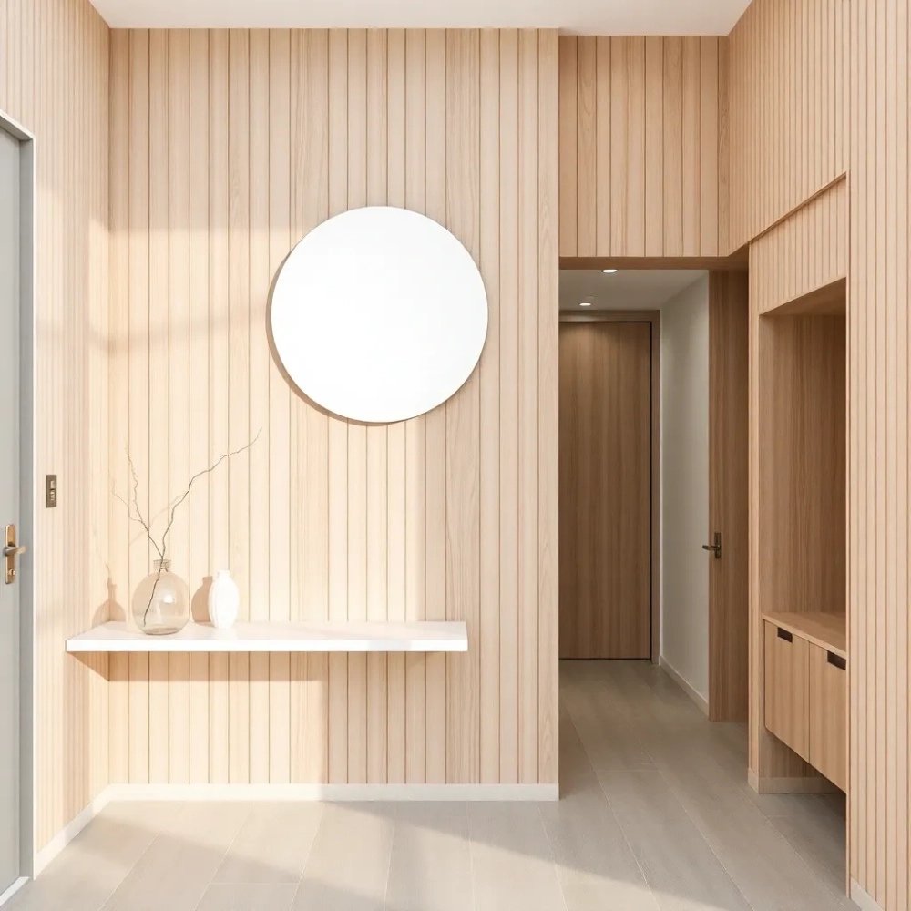 Lamele w przedpokoju aranżacje