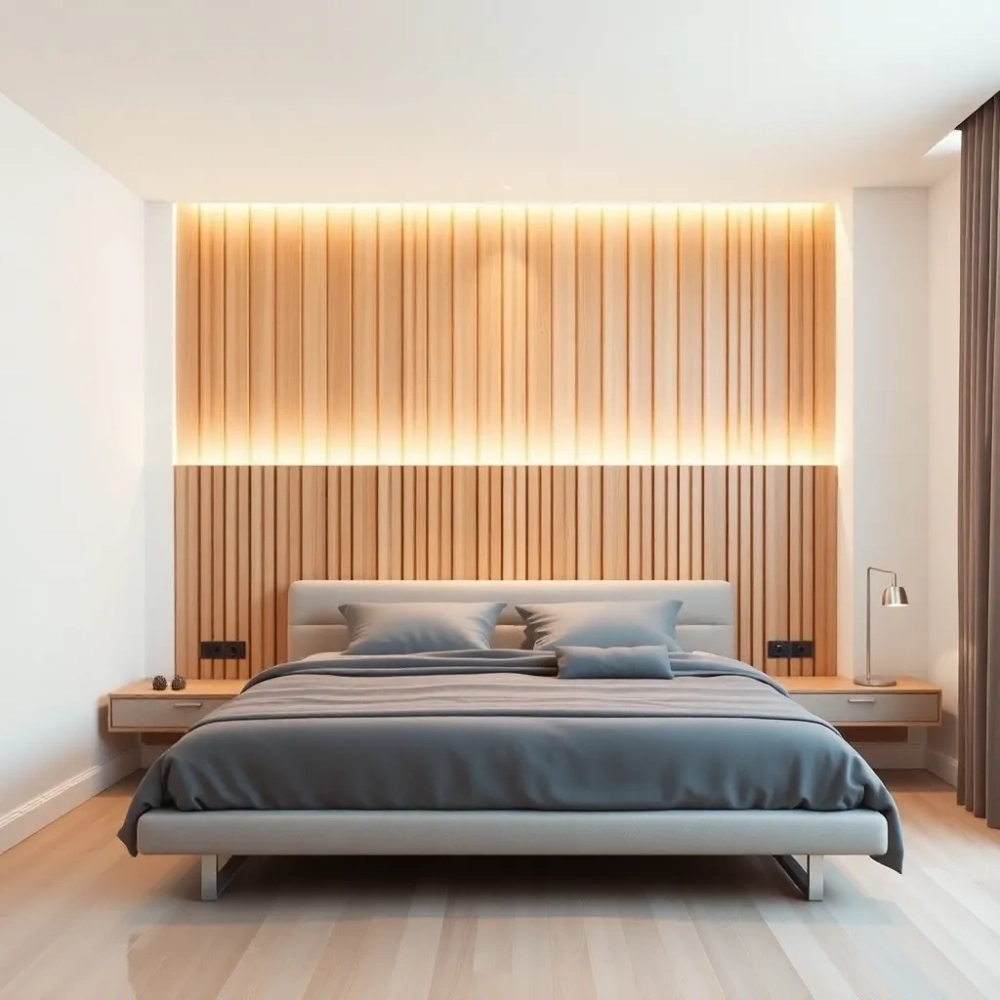 Lamele w sypialni aranżacje