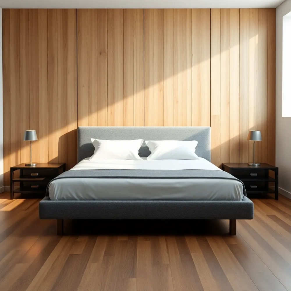 Lamele za łóżkiem w sypialni