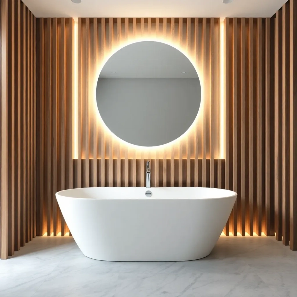 Łazienka z lamelami inspiracje