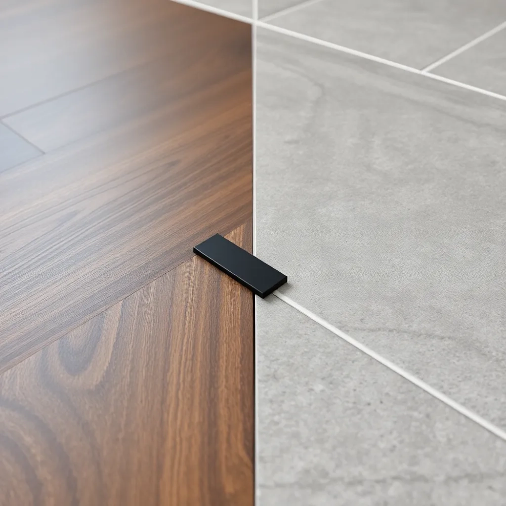 Listwa łącząca panele z płytkami czarna