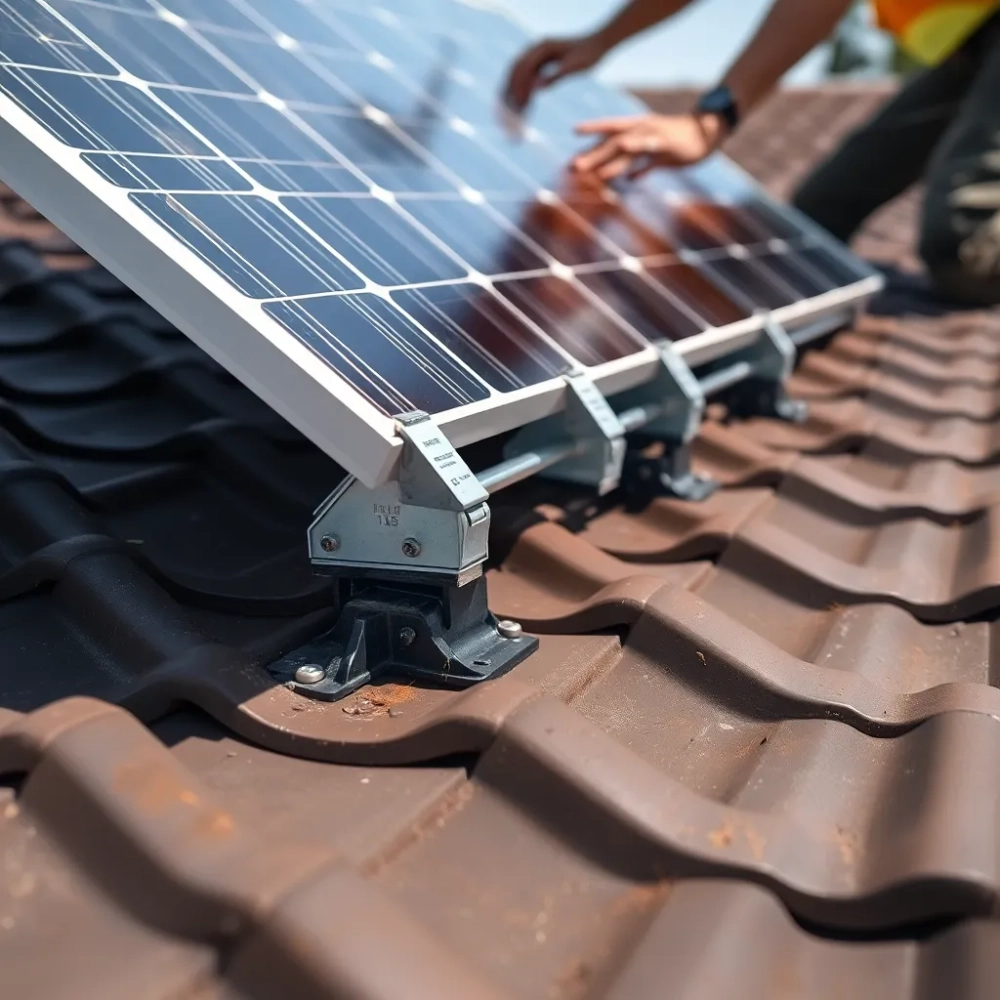 Mocowanie paneli do blachodachówki