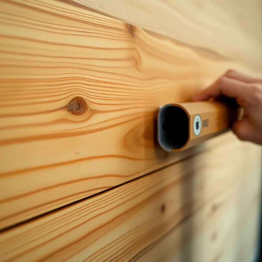 Montaż boazerii drewnianej na ścianie