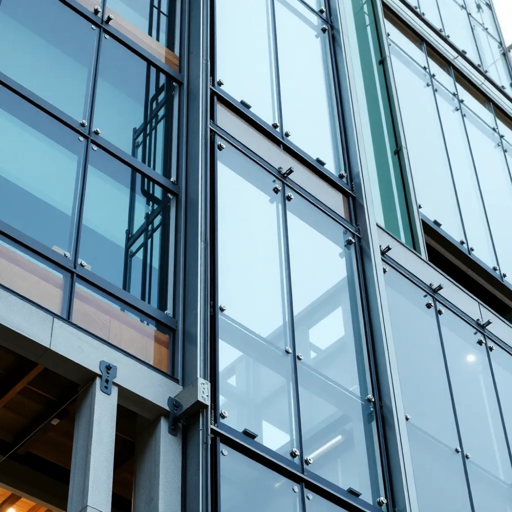 Montaż fasady słupoworyglowej