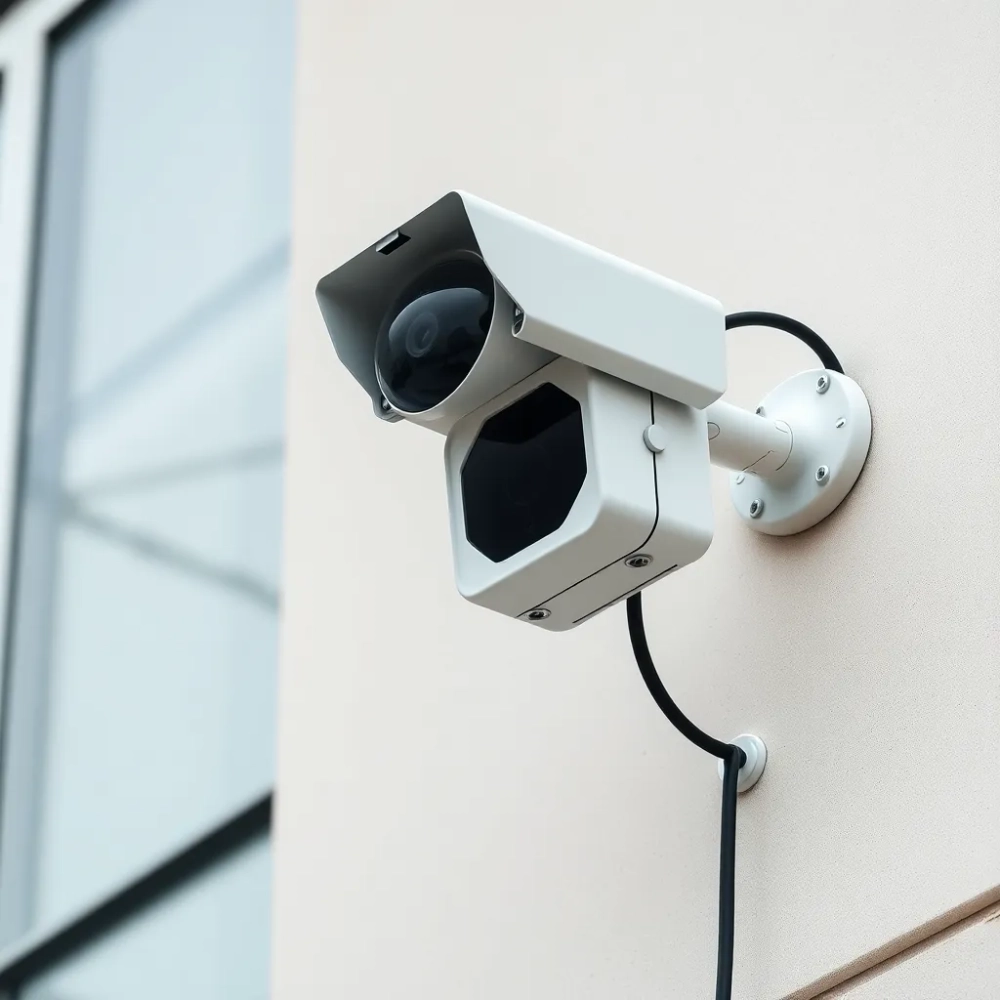 Montaż kamery na elewacji puszka