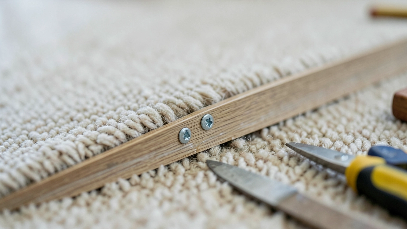 Montaż listwy między panelami a wykładziną