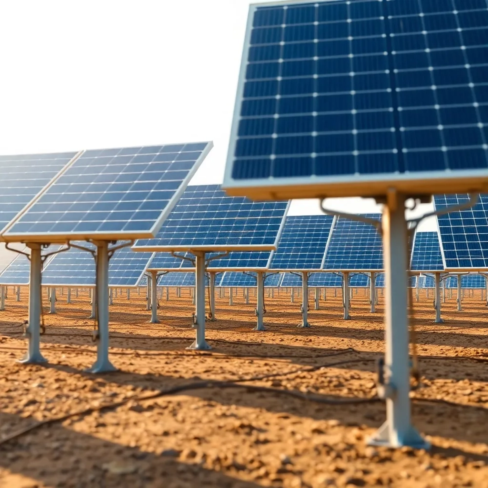 Montaż paneli fotowoltaicznych na gruncie