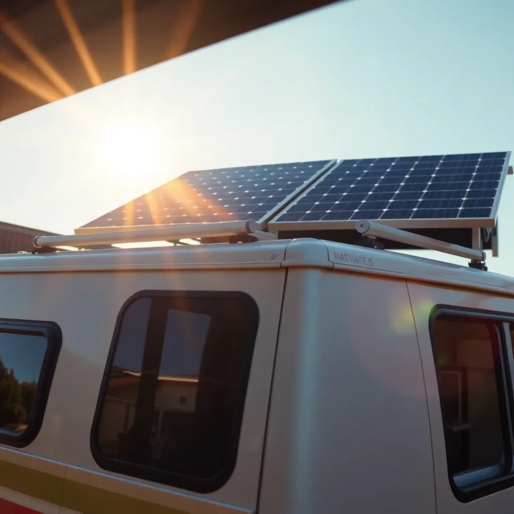 Montaż paneli fotowoltaicznych na kamperze