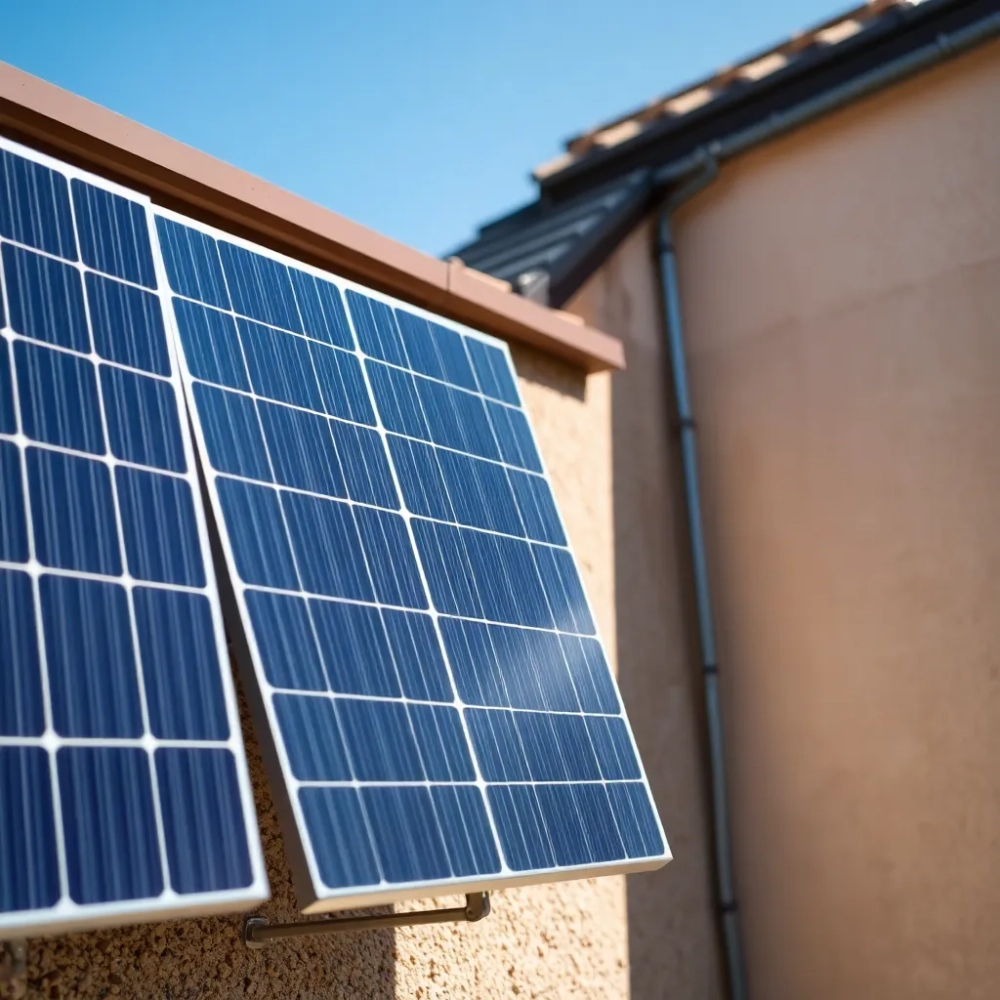 Montaż paneli fotowoltaicznych na ścianie