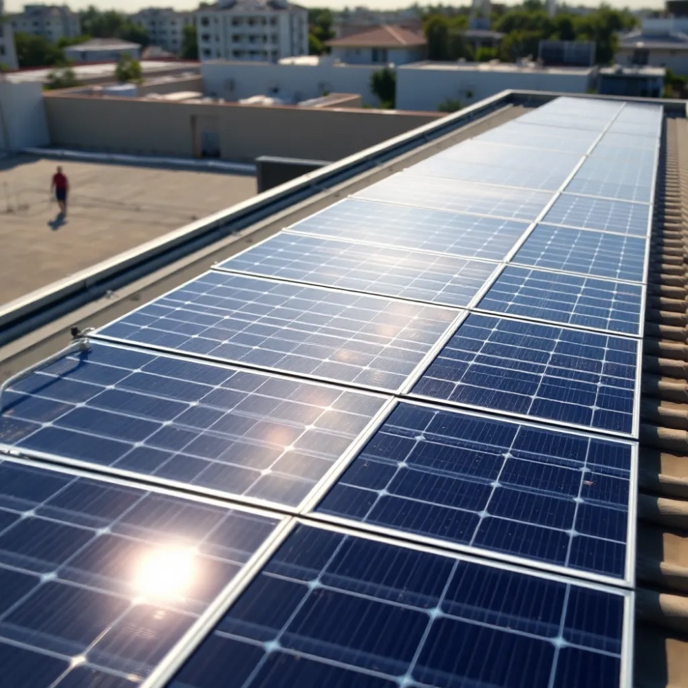 montaż paneli fotowoltaicznych w poziomie