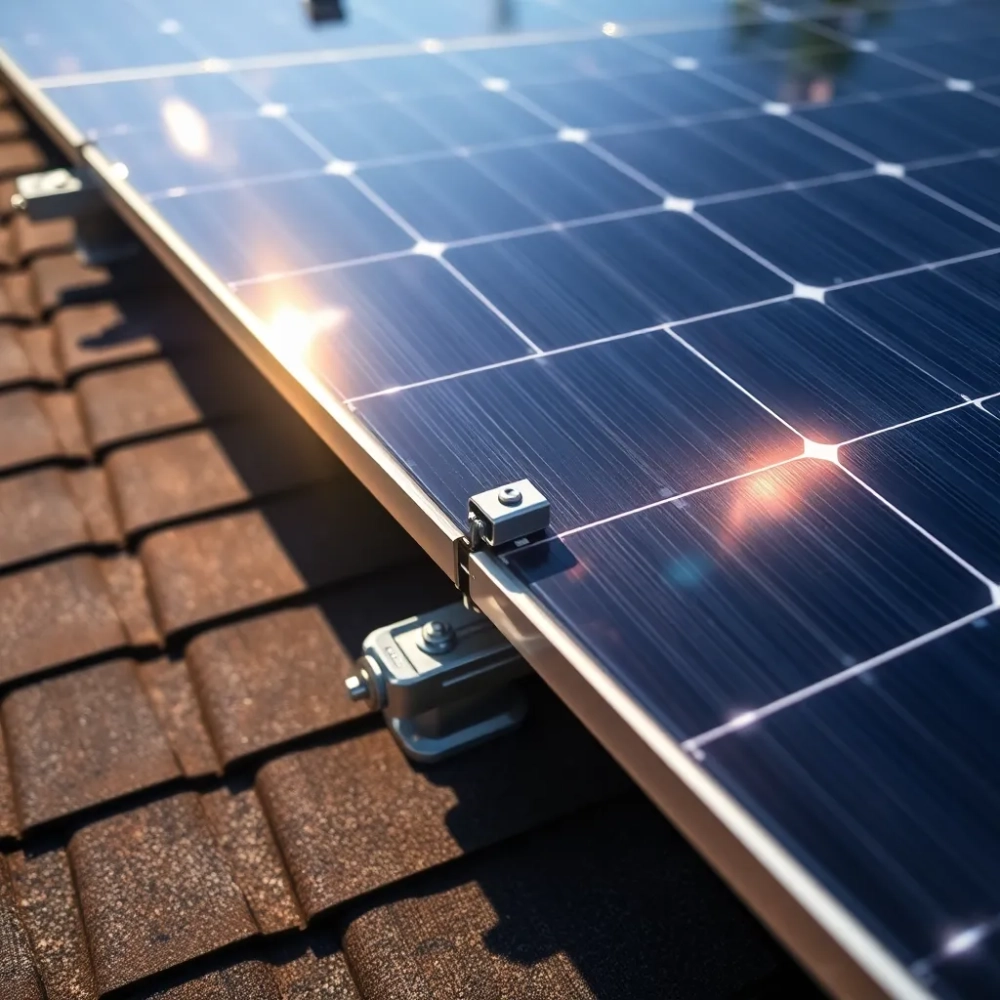 Montaż paneli na dachu skośnym