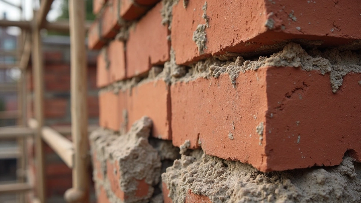 Murowanie komina z klinkieru na listwach