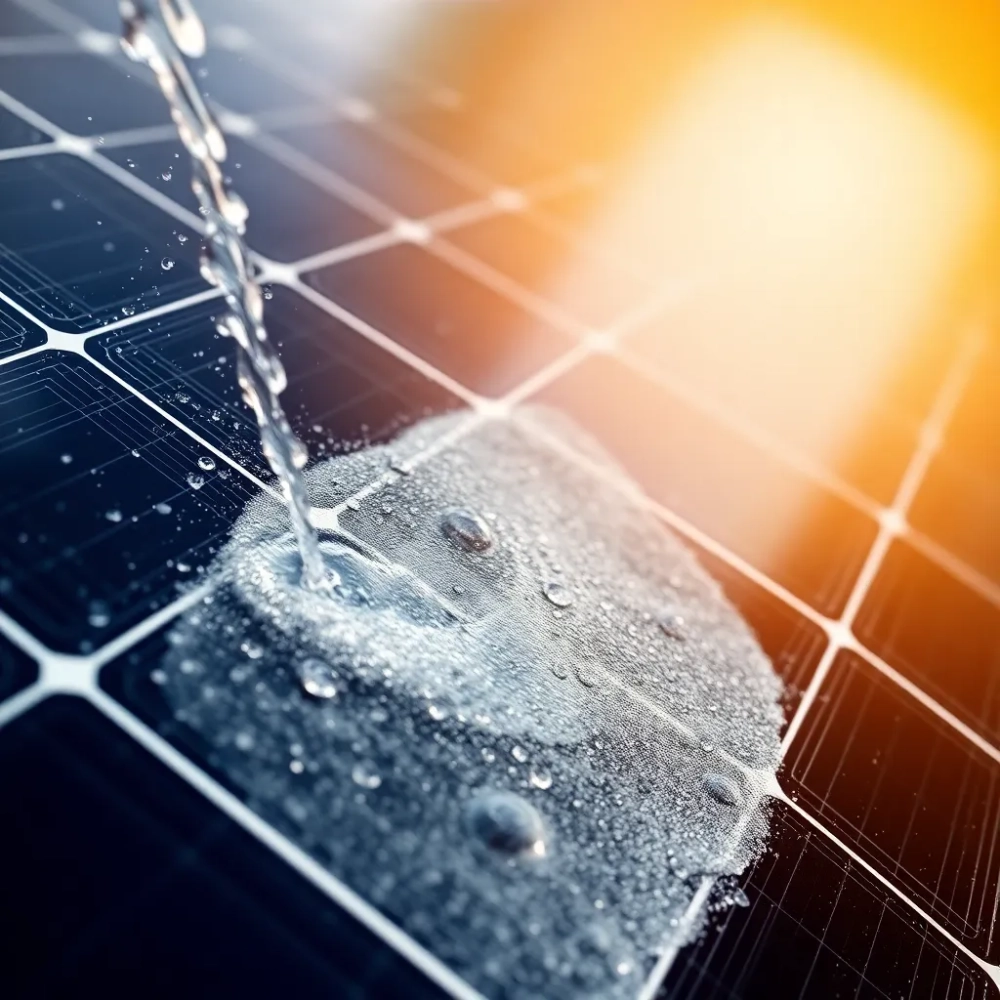 mycie paneli gorąca woda