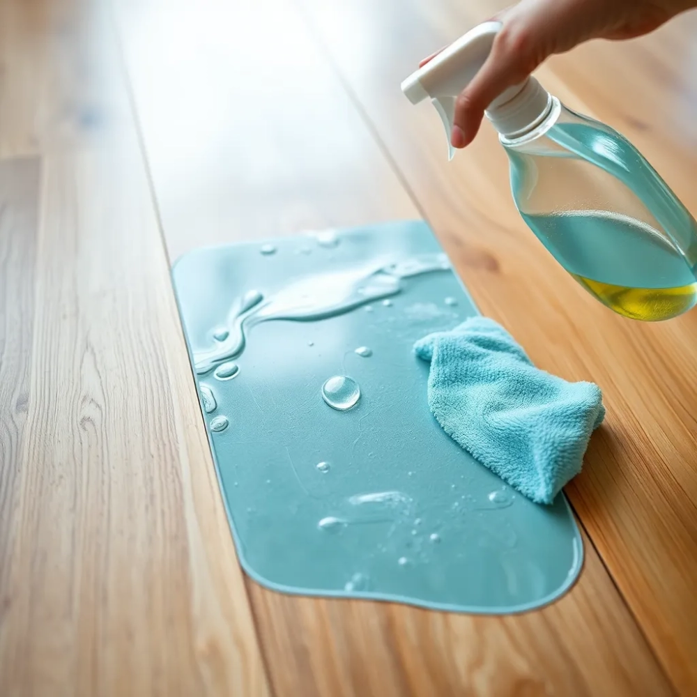 Mycie paneli płynem do szyb