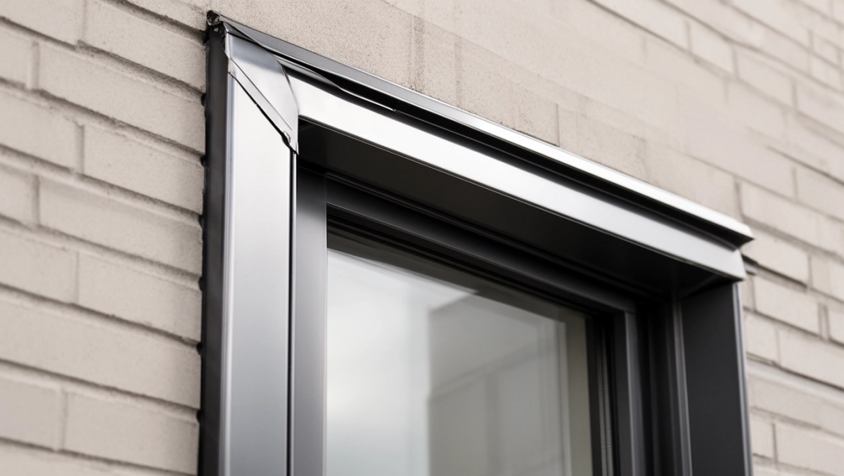 Obróbka okna fasadowego blachą
