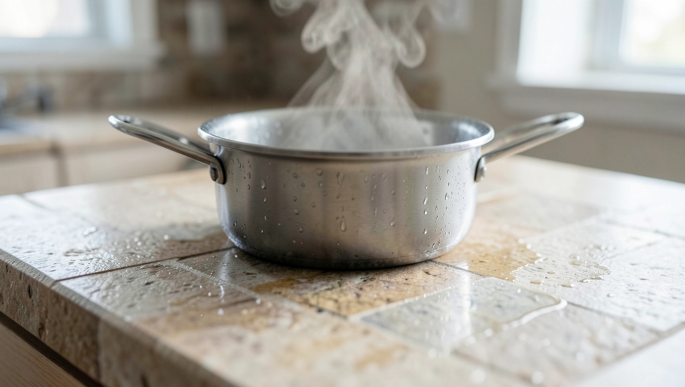 Odporność forniru kamiennego na blat kuchenny