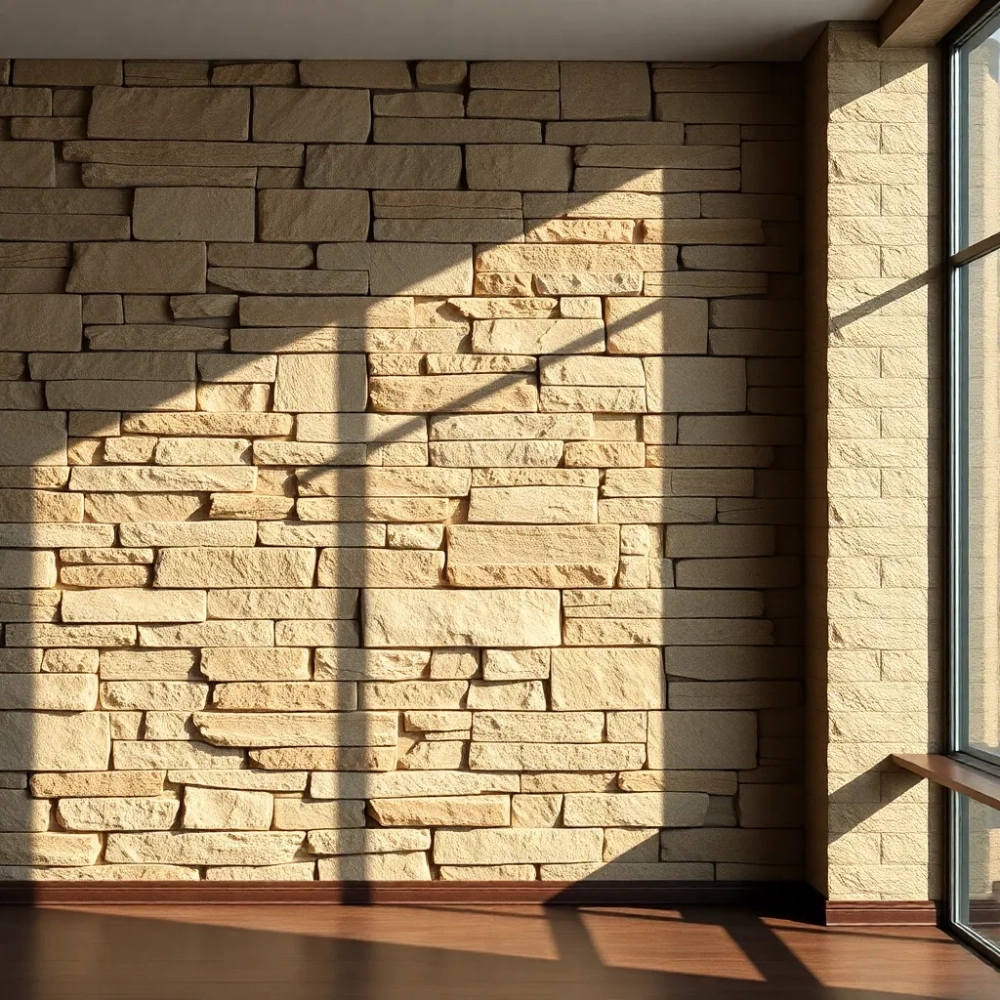 Panel ścienny z kamienia PU