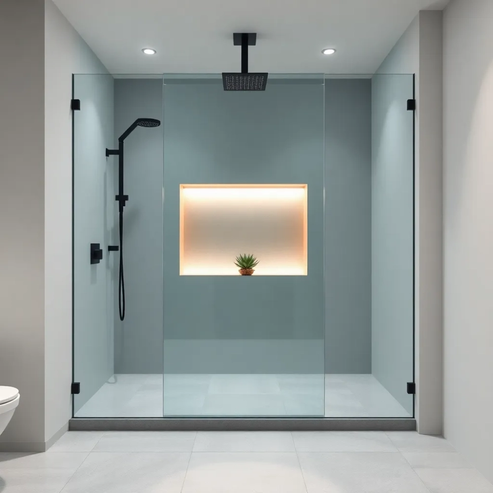 Panel szklany do łazienki prysznic