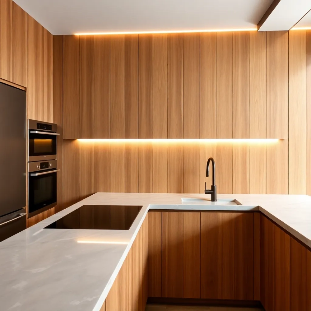 Panele drewniane na ścianę w kuchni