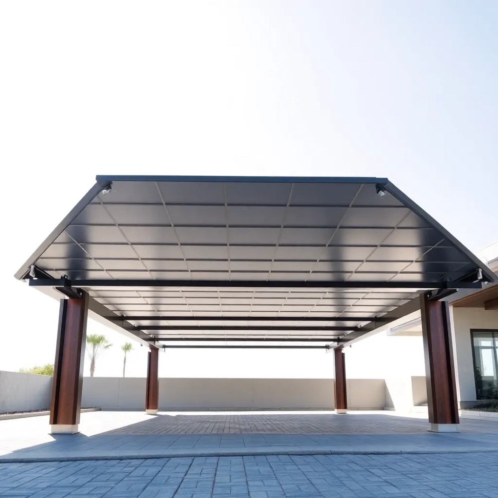 Panele fotowoltaiczne jako zadaszenie wiaty