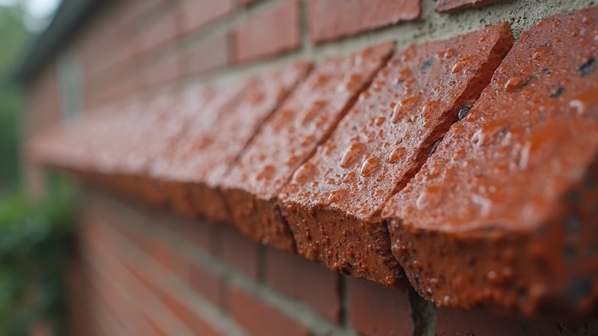 Parapet z cegły klinkierowej