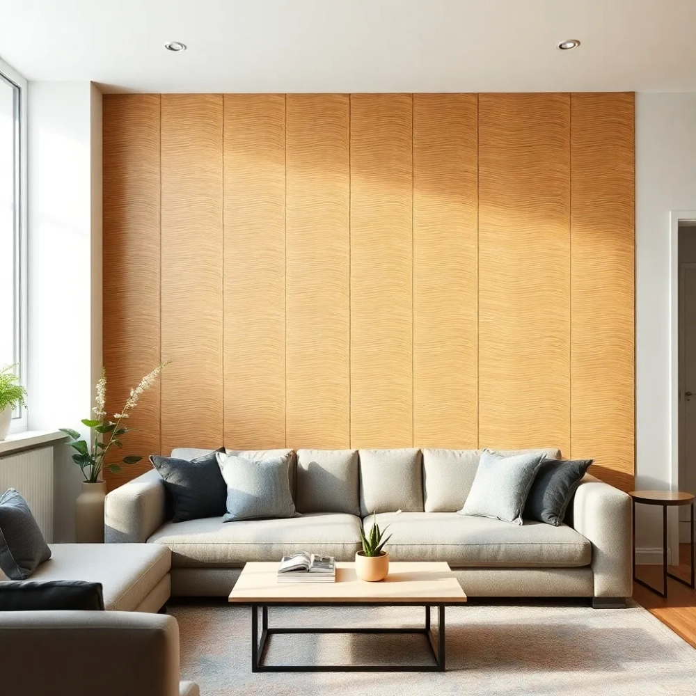 Płyta MDF na ścianę w salonie