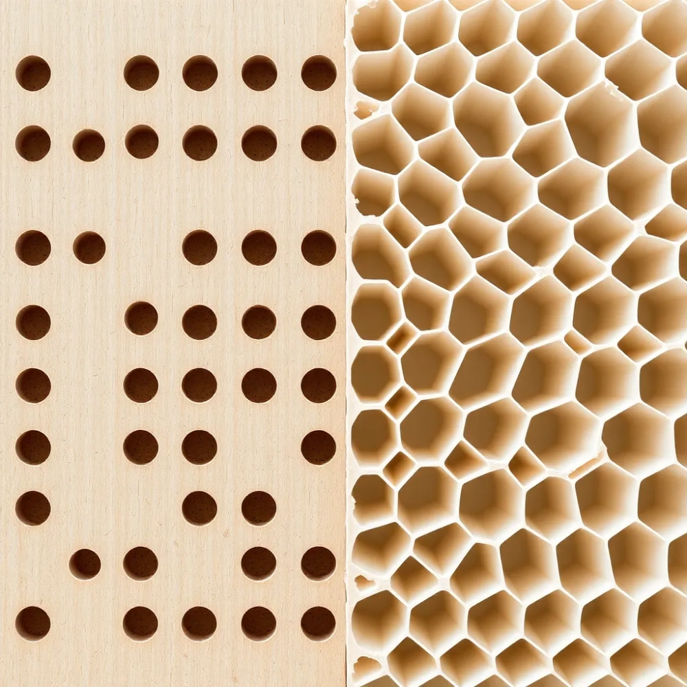 Płyta wiórowa otworowa czy plaster miodu