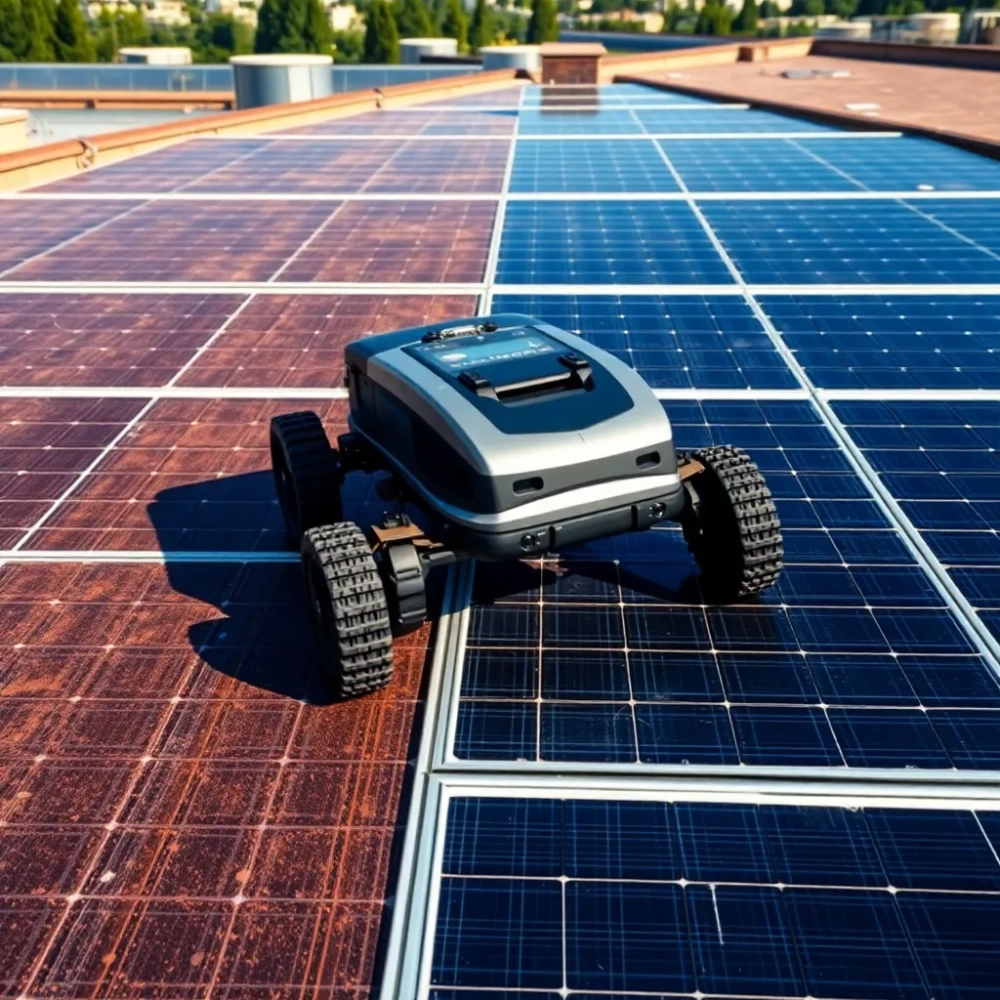 Robot do mycia paneli fotowoltaicznych