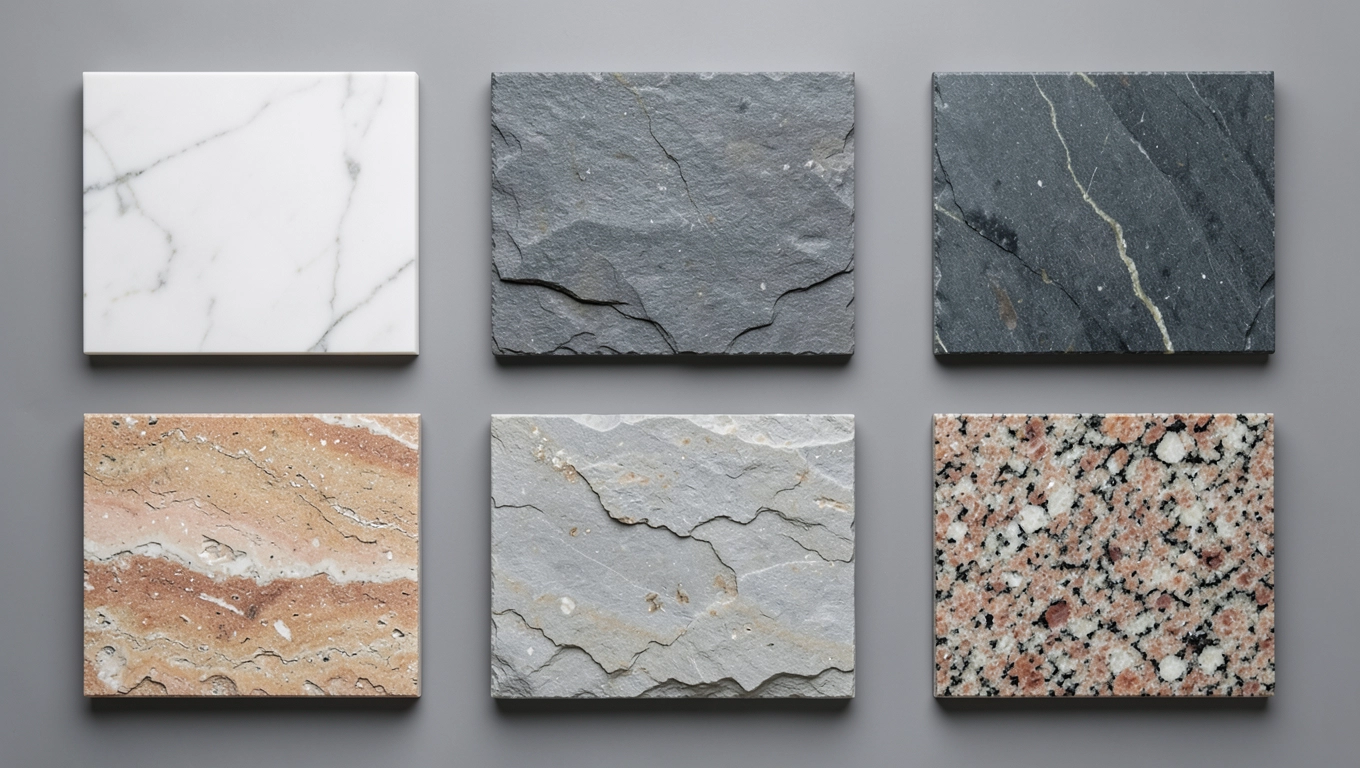 Rodzaje fornirów kamiennych